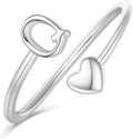 Initial Rings for Women Girls - Valentines Day Gifts for Her, Adjustable Rings for Women Non Tarnish Letter A-Z Dainty Heart Ring Teen Girls Gifts Trendy Stuff Personalized Jewelry Gift