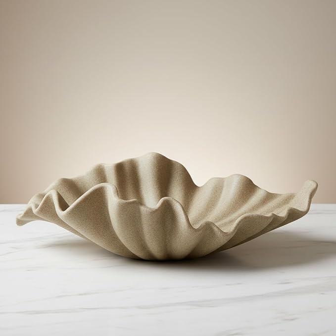 16" Large Decorative Bowl decor, Modern Home Decoration Scallop Bowl, Fashion - Image 8