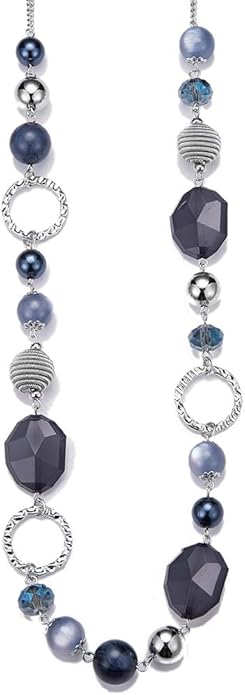 PEARL&CLUB Long Beaded Necklaces For Women - Sweater Chain Fashion Jewelry Necklace Gifts For Women