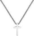 Crown Cross Necklace for Women, 14K Gold Silver Cubic Zirconia Crown Cross Necklace, Diamond Gold Silver Cross Necklaces, Dainty Cross Faith Simple Trendy Charm Jewelry Gift for Women
