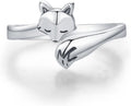 Adjustable Rings 925 Sterling Silver Jewelry Witch Hat Fox Dolphin Butterfly Dragonfly Spoon Ring Gifts for Women Men Lover Anniversary Birthday Graduation Christmas Valentine's Day Mother's Day