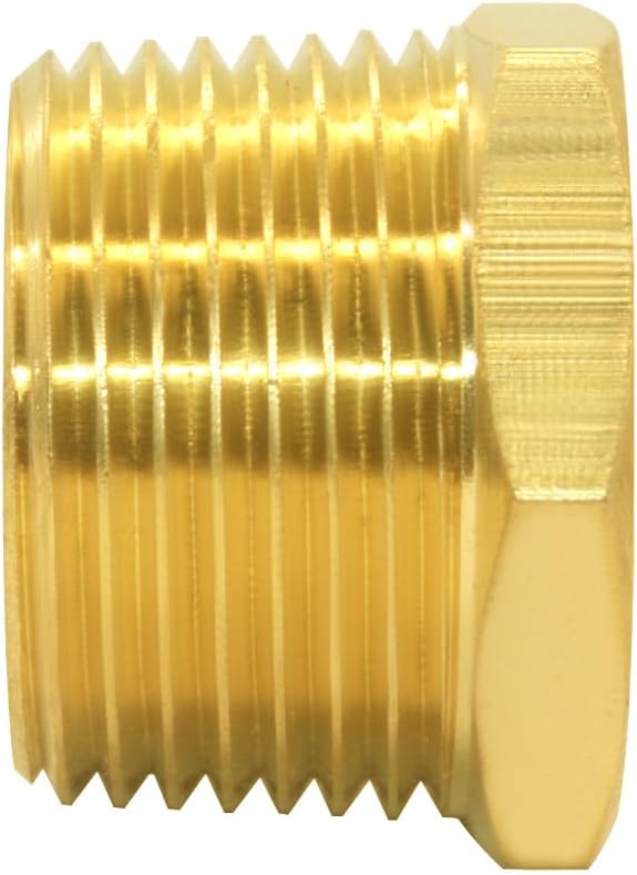 Joywayus 10Pcs Brass Reducing Hex Bushing 3/4" NPT Male to 1/2" NPT Female | - Image 5