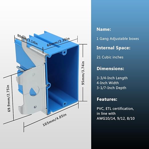 Outlet Box Adjustable, AWG Standard - Image 3