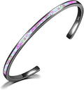 CiNily Womens Cuff Bracelet,Opal Bangle Bracelets Gold Plated Hypoallergenic Ladies Gemstone Open Cuff Bangle Bracelet