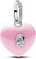 Gold Heart Family Charms Bead for Bracelets and Necklaces Jewelry Charm for Women Valentine Mother's Day