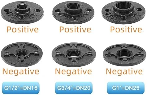 1/2" Heavy Duty Black Floor Flange, Home TZH 10 Pack Malleable iron Pipe Flange - Image 3