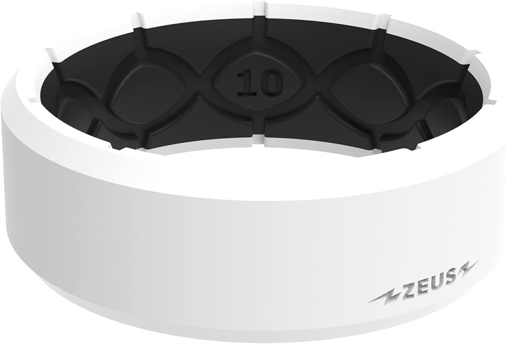 Groove Life Zeus Anti Stretch Silicone Ring Breathable Silicone Rings for Him and Her, Unique Design, Comfort Fit Ring