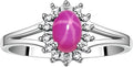 Rylos 14K White Gold Classic Halo Ring: Diamonds, 6X4MM Oval Gemstone - Birthstone Jewelry for Women - Stunning Diamond Gold Ring Sizes 5-10