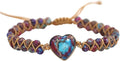 ZOSOJONA Women Handmade Boho Wrap Bracelets Natural Stone Variety Beads Strand Bracelet