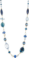 FULU AUTUMN Long Necklaces for Women Trendy Long Chunky Beaded Necklace Boho Fashion Costume Jewelry Mothers Day Gifts for Her