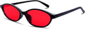 Retro Oval Sunglasses for Women Chic Cat Eye 90s Sunnies Lightweight Narrow Shades Trendy UV protection Sun Glasses
