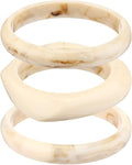 Tondiamo 3 Pcs Acrylic Resin Bracelets Chunky Bracelet for Women Irregular Geometric Wide Resin Bangle Thick Acetate Jewelry