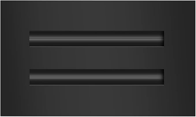 BUILDMART - 8x4 Modern AC Vent Cover - Decorative Black Aluminum Air Vent - by TexasBuildmart
