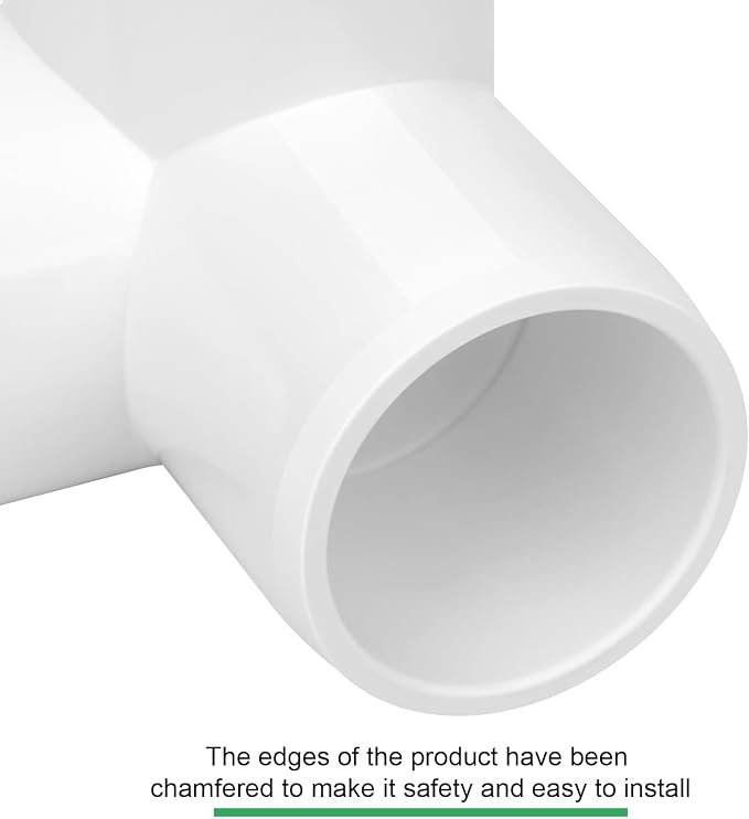 12Pack 1IN 3-Way Elbow PVC Fittings Furniture Grade SCH40 1" Tee 3 Way PVC Pipe - Image 5
