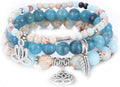 UEUC Tree of Life Yoga Healing Stone Bracelets,Multilayer Lotus Chakra Stone Reiki Bracelet Sets,Anxiety Crystal Natural Stone,for Women Stress Relief