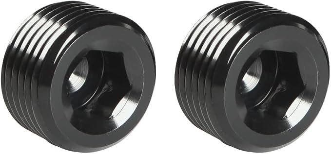 3/4 NPT Male Thread Allen Head Socket Pipe Plug Fitting Aluminum Black by Podavelle