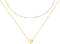 OGD Heart Necklace for Women, 14K Gold Plated Layered Tiny Puffy Heart Pendant Necklace Cute Chunky Heart Choker Necklace Simple Gold Necklace Jewelry for Women Trendy Gift