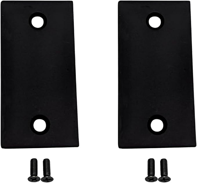 Stainless Steel Door Strike Filler Plate, 2-1/4" x 1-1/8", Matte Black by QCAAHardware