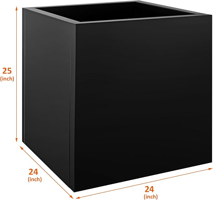 Steel Planter Box 24"x24"x25", Large Square Metal Planter Box | Heavy Duty - Image 3