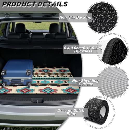 ELEQIN Southwest Aztec Horse Car Trunk Mat Cargo Liner - Image 6