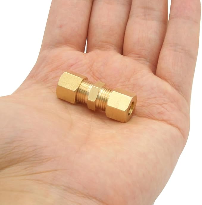Hooshing 10PCS Brass Compression Tube Fitting 5/16" OD x 5/16" OD Connector - Image 4