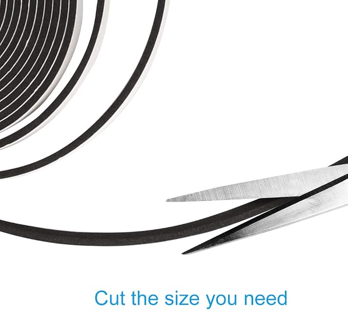 3 Rolls Weather Stripping, 1/4 Inch Wide X 1/8 Inch Thick Foam Seal Tape High - Image 3