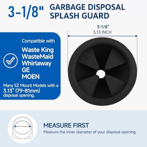 2 PCS Garbage Disposal Splash Guard Collar Sink Baffle, Food Waste Disposer - Image 2