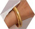 18K Gold Plated Bracelets for Women Gold Bangles for Women Chunky Bangle Bracelets for Women Bracelets Stack Tarnish Free Bangle Set of 3 for Women Accessories for Her Gifts