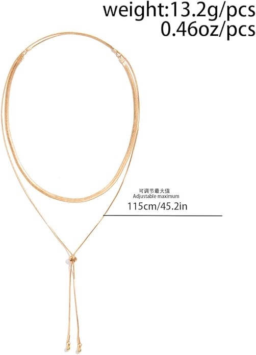 GIGB PBDK Chunky Gold Choker Necklace for Women,Trendy Silver Statement Necklace Long Snake Chain Drop Necklace,Charm Prom Body Jewelry Accessories Gifts