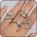 Sora Tuki Rings for Women Chunky Rings Set Adjustable Stackable Ring for Women Bold Thick Statement Ring Trendy Chunky Jewelry