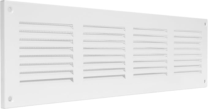 16 x 4 Inch White Galvanized Steel Return Air Register Vent Cover, AC Vent Cover by ECOPROVENT