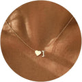 Initial Necklace for Women 18K Gold Plated Stainless Steel Tiny Heart Letter Necklace Personalized Name Necklace