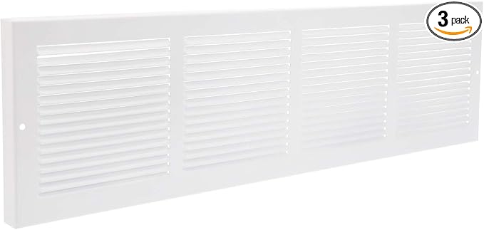 Imperial RG0077 Louvered Steel Painted Baseboard Return Air Grille, 24 x 6-Inch by Imperial