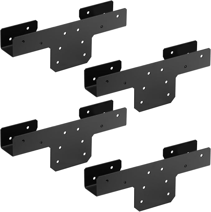 GBGS 4 Pack Rigid T Connector for 2X Beam to 2x4 Post, 13 Gauge | 2x Rail to - Image 3