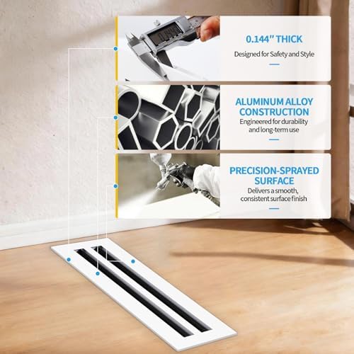 22x4 Modern AC Vent Cover, Decorative Air Vent Register Grille - Image 5