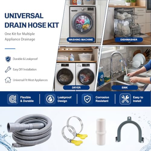 10 FT Washing Machine Drain Hose Extension Kit - Image 4