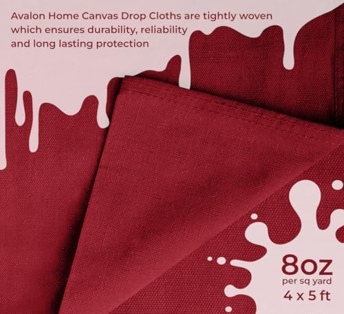 Canvas Drop Cloth for Painting 4x5 feet Pack of 1-8oz Painters Drop Cloths for - Image 6