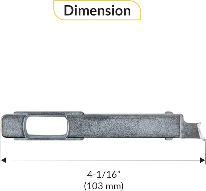 Brixwell Die Cast Finger Latch Set, Zinc Construction, Mill Finish, 4-1/16" - Image 2