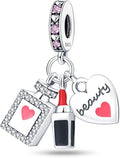 LIGHTDOG 925 Sterling Silver Charm fits Pandora Charm Bracelet Necklaces Pendant Bead Charms Jewelry Gift for Women Family Friends
