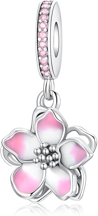Birthday Fashion Love Heart Dangle Charm 925 Sterling Silver Charms fits Bracelets and Necklace Pendant Bead Charms Jewelry Present for Women Family Friends