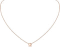 ChicSilver Personalized 925 Sterling Silver Dainty Small Heart/Star/Moon/Dot/Triangle Pendant Necklace for Women, Silver/Gold/Rose Gold/Black (with Gift Box)