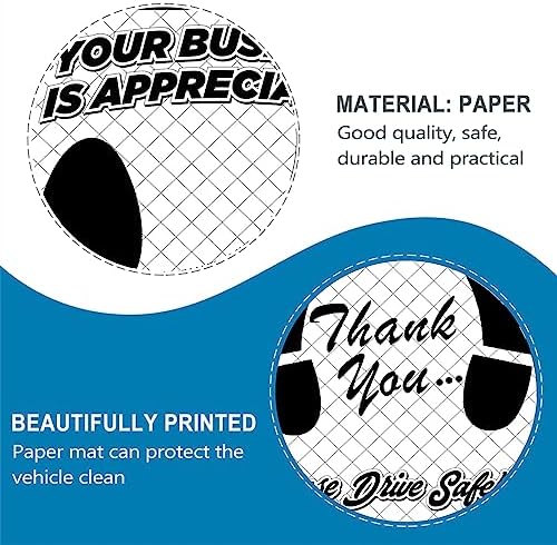 White Car Paper Floor Mats :100Pcs Disposable Floor Cars Auto Vehicles - Image 3