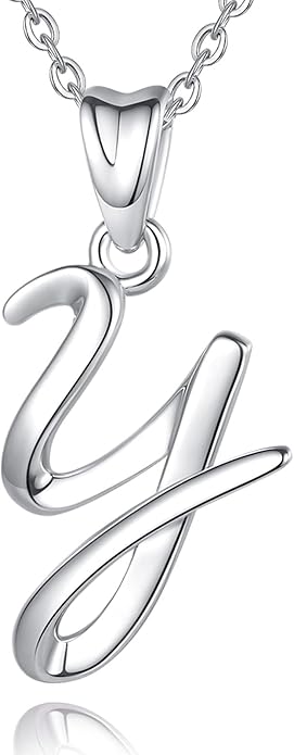 EUDORA Sterling Silver Initial Necklaces for Women, Classic 26 Letter Neckless Gifts for Girls, Sister, Mother Daughter, 18 inch Chain