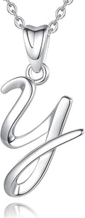 EUDORA Sterling Silver Initial Necklaces for Women, Classic 26 Letter Neckless Gifts for Girls, Sister, Mother Daughter, 18 inch Chain