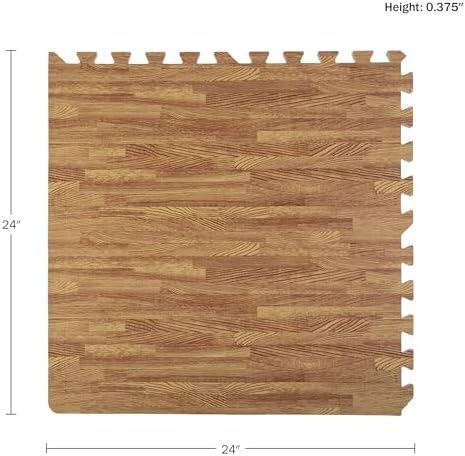 Stalwart Foam Wood Grain Floor Tiles, 24sqft Total - Image 6