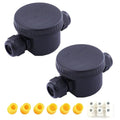 IP68 IP66 Round Waterproof Junction Box, 2-Way 3PIN M20 Underground/Outdoor by TynosccoJoyfulLittle