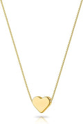 Zeffy Dainty Gold Heart Necklace for Women Trendy 14K Gold/Silver Plate Cute Heart Pendant Choker Necklaces Gold Love Heart Chain Necklace for Women Dainty Gold Jewelry Gifts for Women