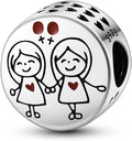 MULA 925 Sterling Silver Charms for Bracelets and Necklaces Family Letters Dangle Pendants Airplane Travel Beads Family Tree Jewelry Charms for Women