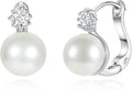 Pearl Earrings for Women 14K Gold Plated Hypoallergenic Pearl Earrings 5A Cubic Zirconia Dangle Earrings Elegant Jewelry