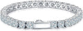 ITALIAN 5A LAB ZIRCONIA Tennis Bracelet for Men | 14K Gold Plated 925 Silver Bold Statement Jewelry | 3mm 4mm 5mm Width Options | Men's Diamond Bracelet, Gold & Rhinestone Tennis Bracelets Gift for Women & Men